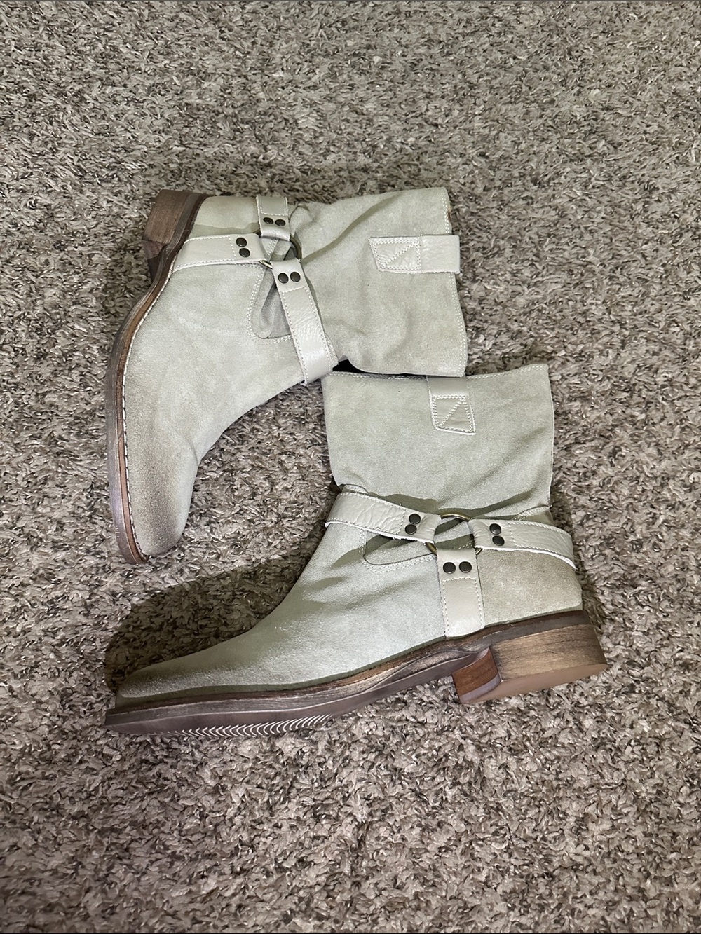 Sundance Leather Harness Cowgirl Boots Size 40